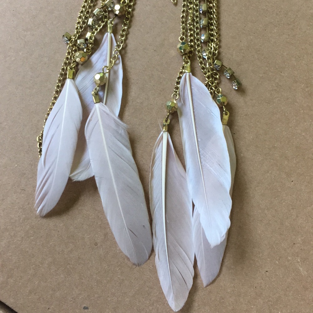 Wet Seal Feather Earrings - Picture 3 of 4
